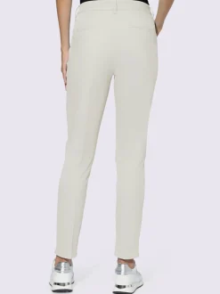 Pantalons skinny extensibles avec poches décoratives et fente