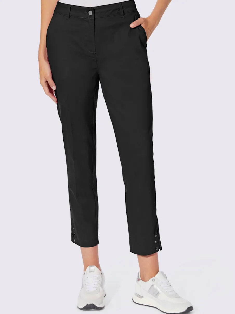 Pantalons structurants avec poches et œillets au bas