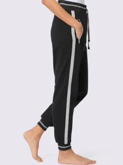Pantalons sweat avec fils brillants et poches zippées