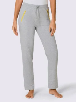 Pantalons sweat avec poches zippées et liens contrastés