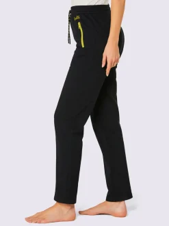 Pantalons sweat avec poches zippées et liens contrastés