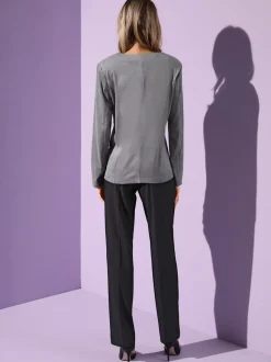 Pantalons taille élastiquée avec ceinture plate discrète