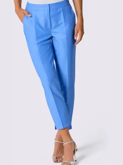Pantalons tailleurs en soie avec poches et fermeture discrète
