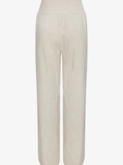 Pantalon structuré à ceinture smockée et poches latérales