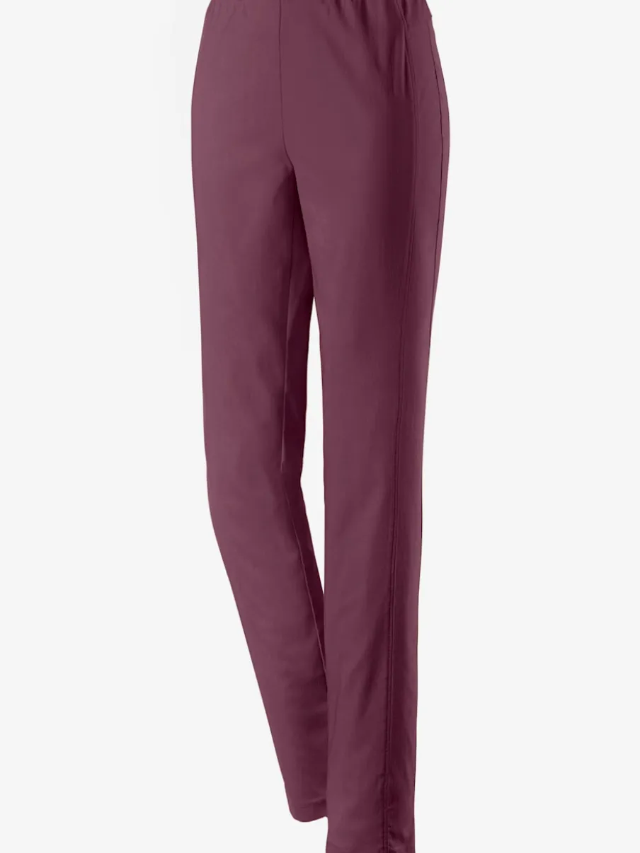 Pantalons unis avec ceinture élastique confortable extensible