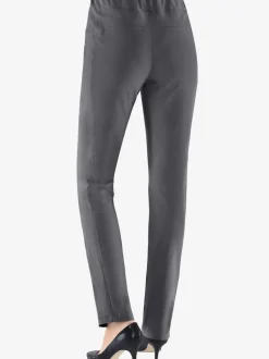 Pantalons unis avec ceinture élastique confortable extensible