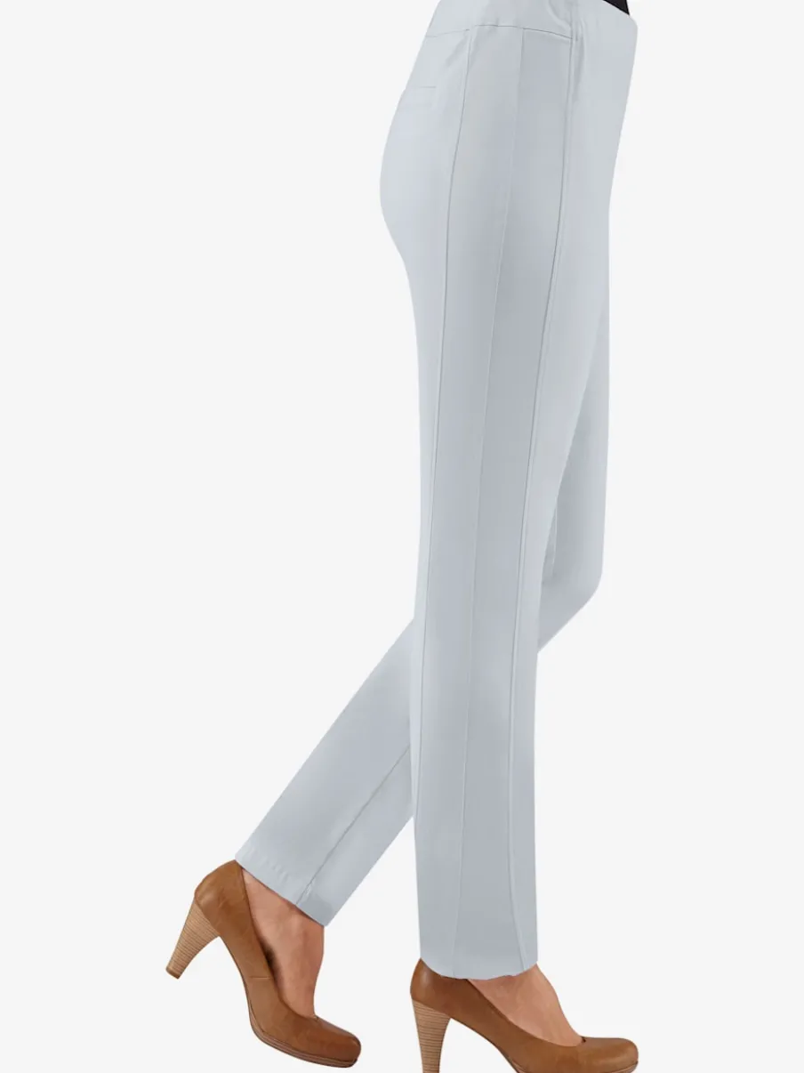 Pantalons unis avec ceinture élastique confortable extensible