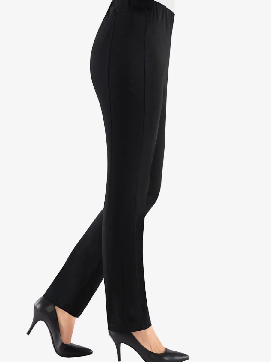 Pantalons unis avec ceinture élastique confortable extensible