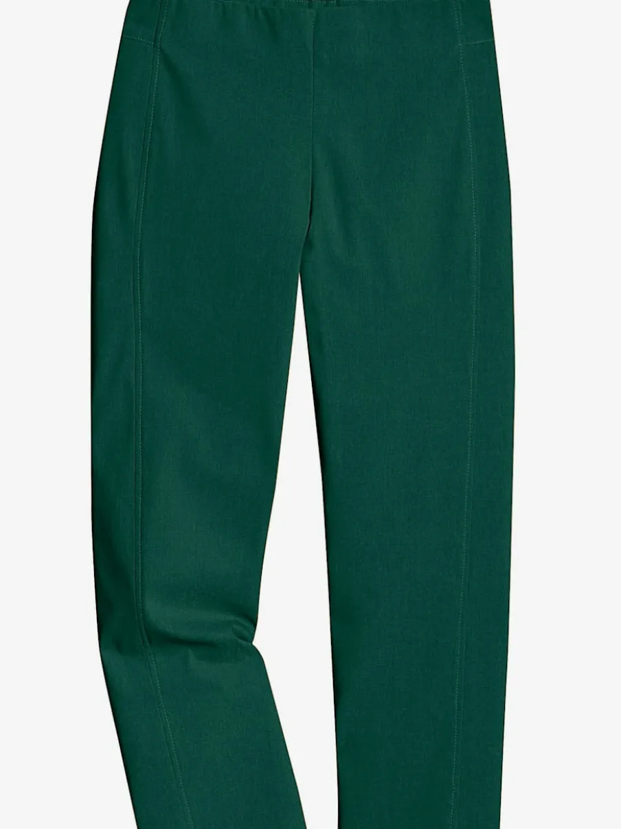 Pantalons unis avec ceinture élastique confortable extensible