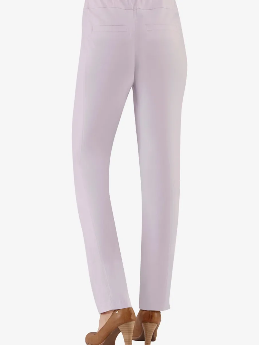 Pantalons unis avec ceinture élastique confortable extensible
