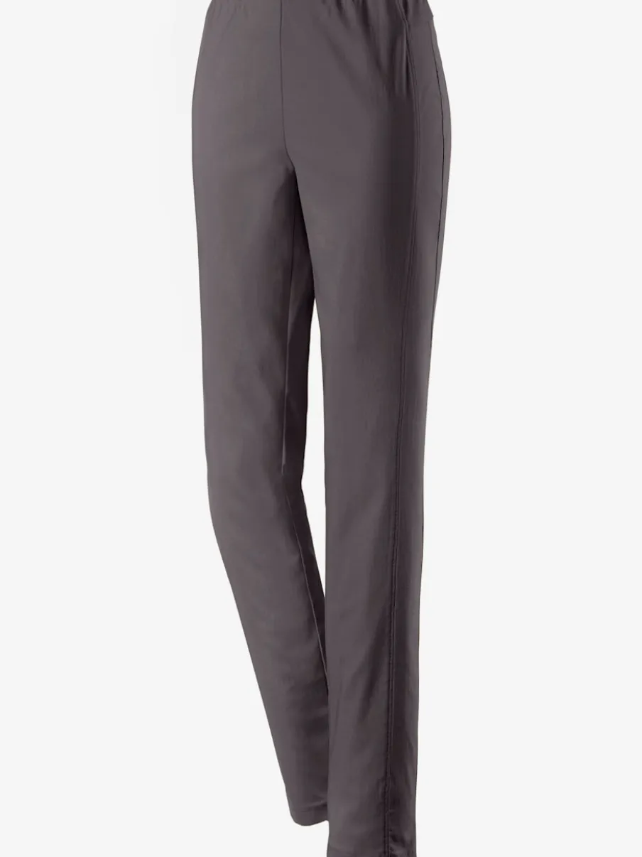 Pantalons unis avec ceinture élastique confortable extensible