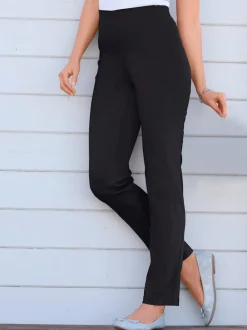 Pantalons unis avec ceinture élastique confortable extensible
