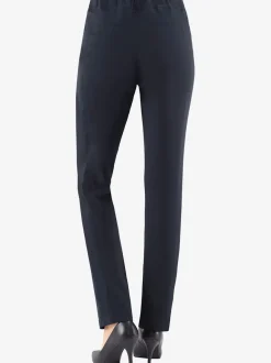 Pantalons unis avec ceinture élastique confortable extensible