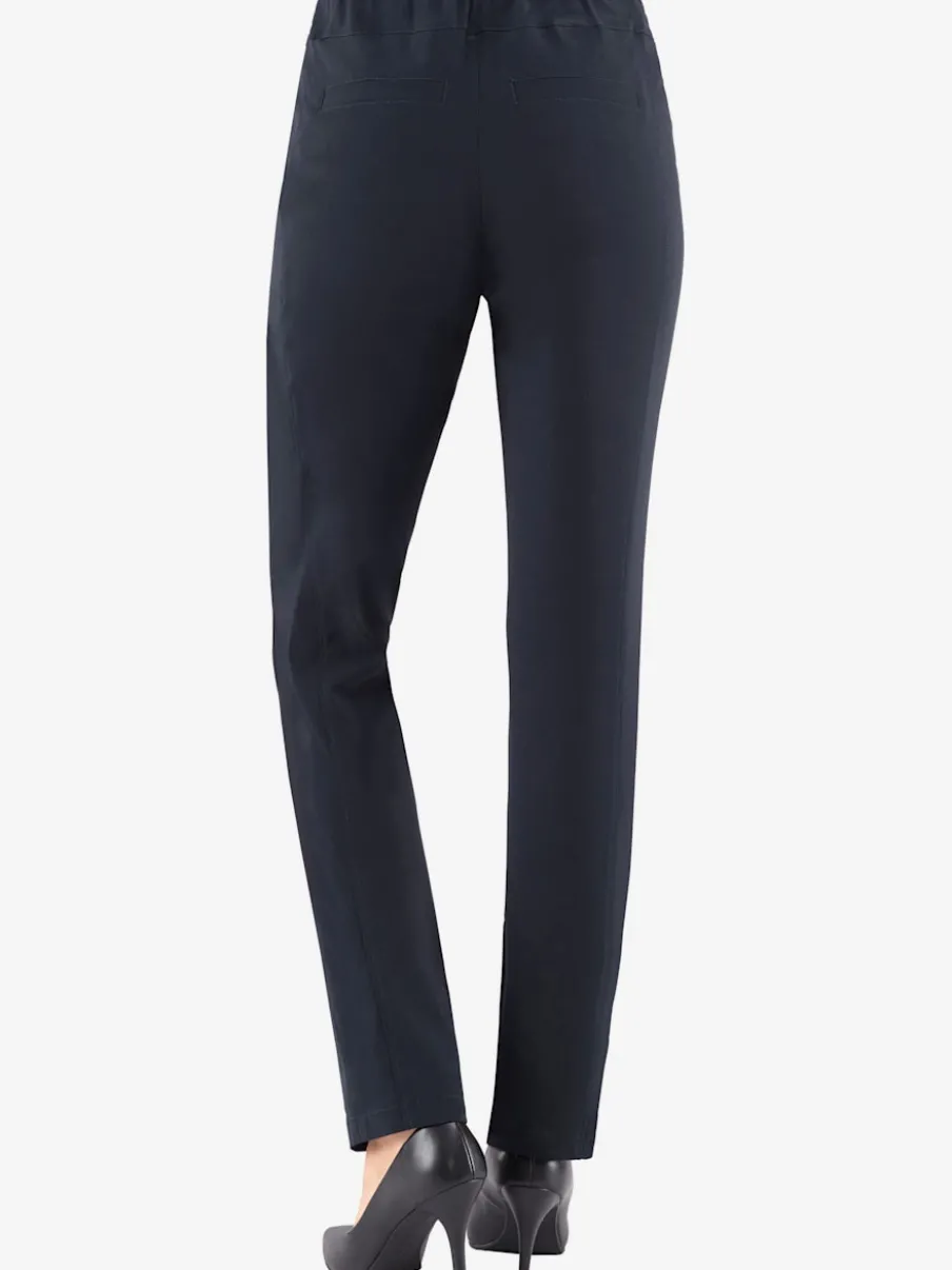 Pantalons unis avec ceinture élastique confortable extensible
