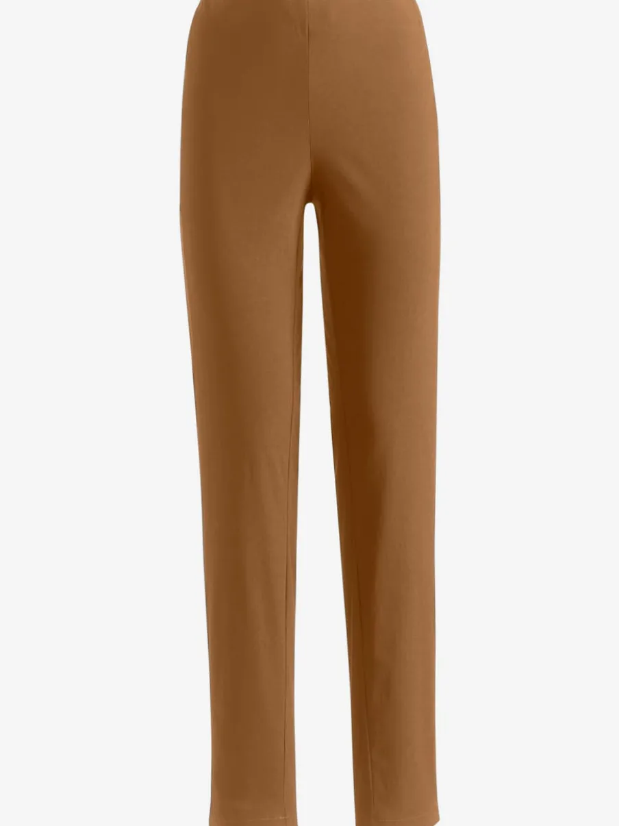 Pantalons unis avec ceinture élastique confortable extensible