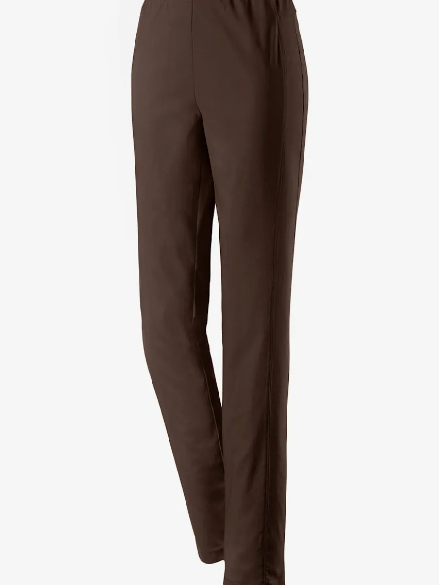 Pantalons unis avec ceinture élastique confortable extensible