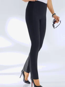 Pantalons unis avec ceinture élastique confortable extensible