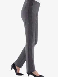 Pantalons unis avec ceinture élastique confortable extensible