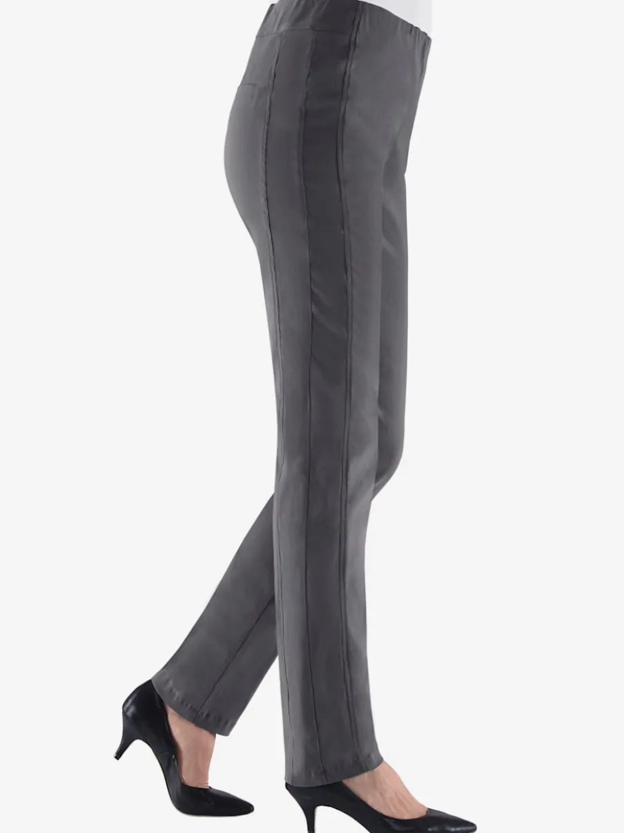 Pantalons unis avec ceinture élastique confortable extensible