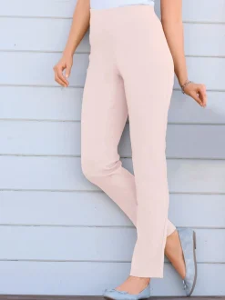 Pantalons unis avec ceinture élastique confortable extensible