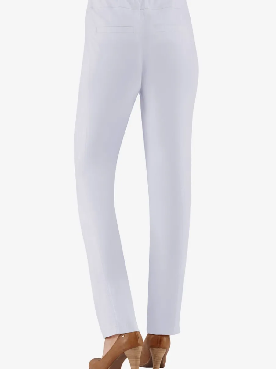 Pantalons unis avec ceinture élastique confortable extensible