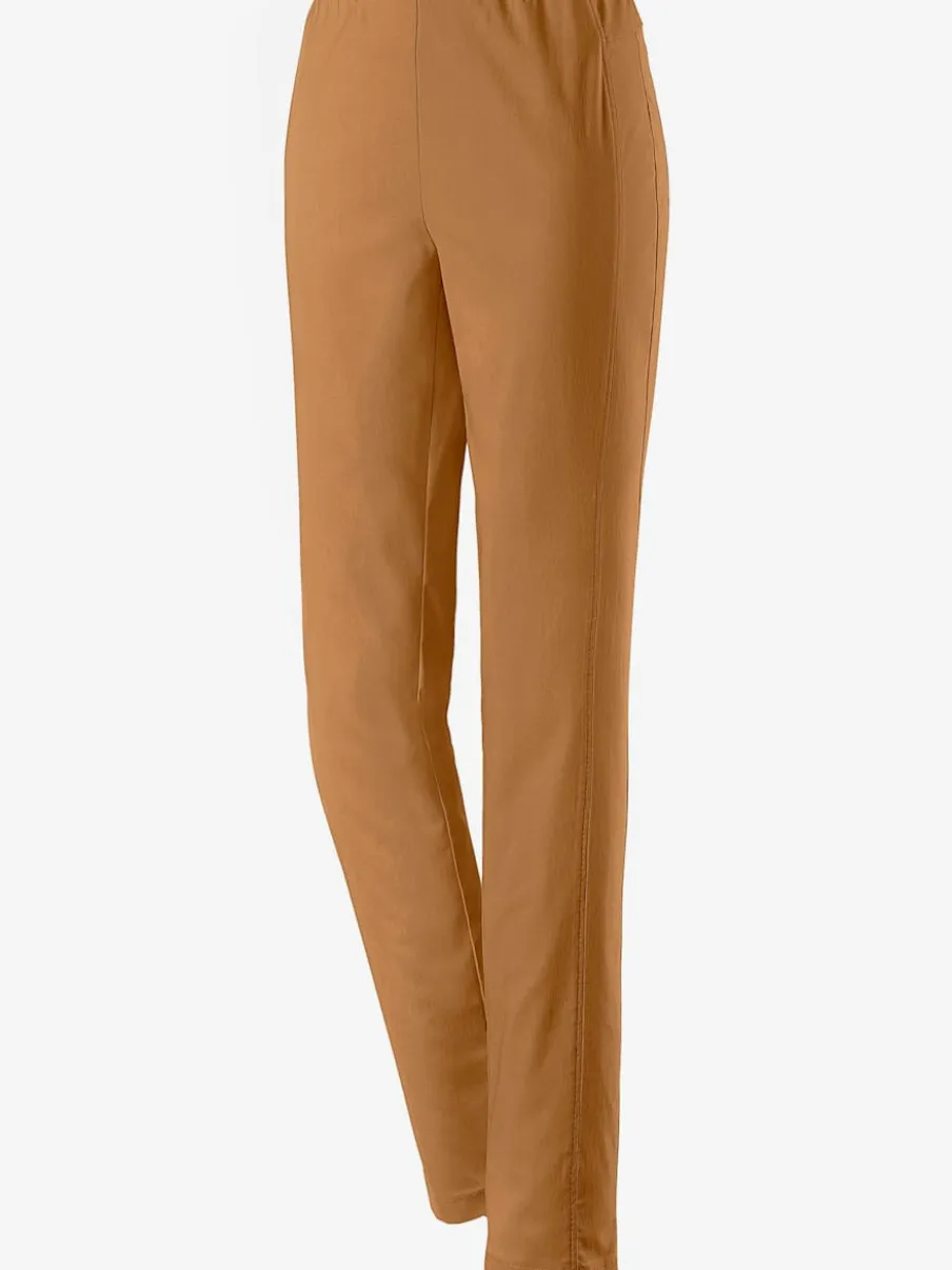 Pantalons unis avec ceinture élastique confortable extensible