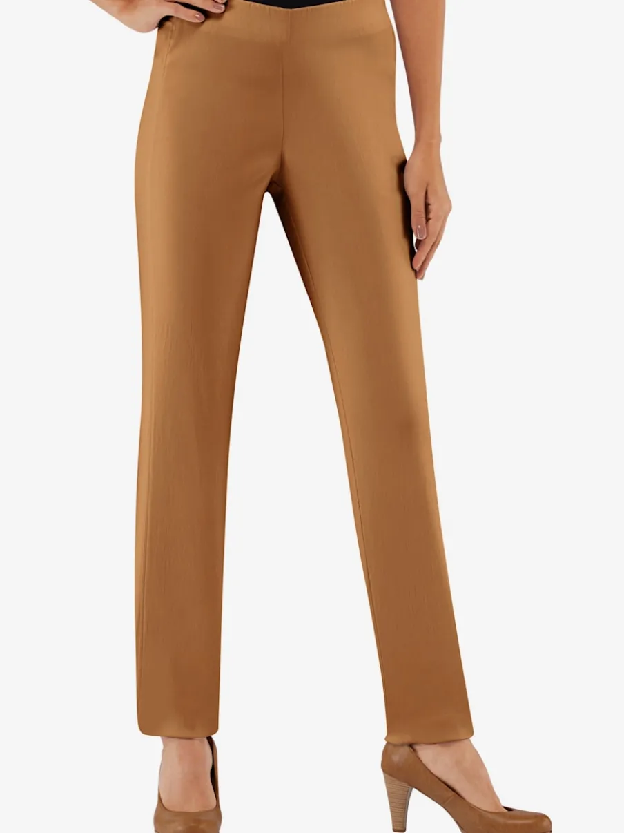 Pantalons unis avec ceinture élastique confortable extensible