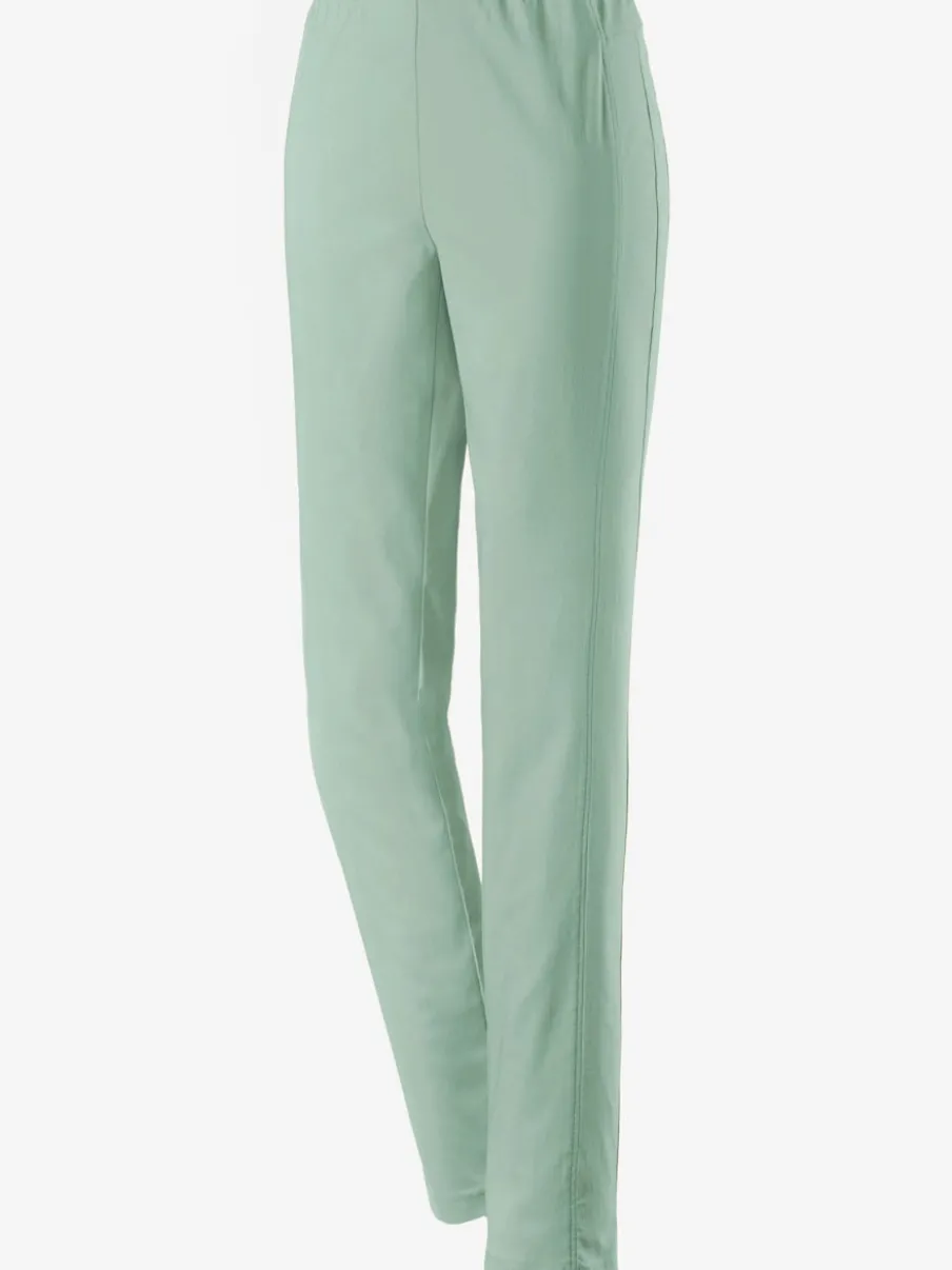 Pantalons unis avec ceinture élastique confortable extensible