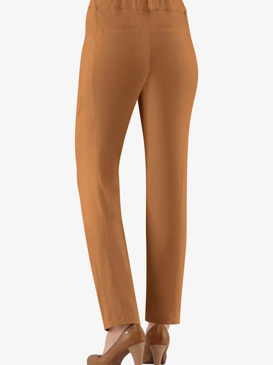 Pantalons unis avec ceinture élastique confortable extensible