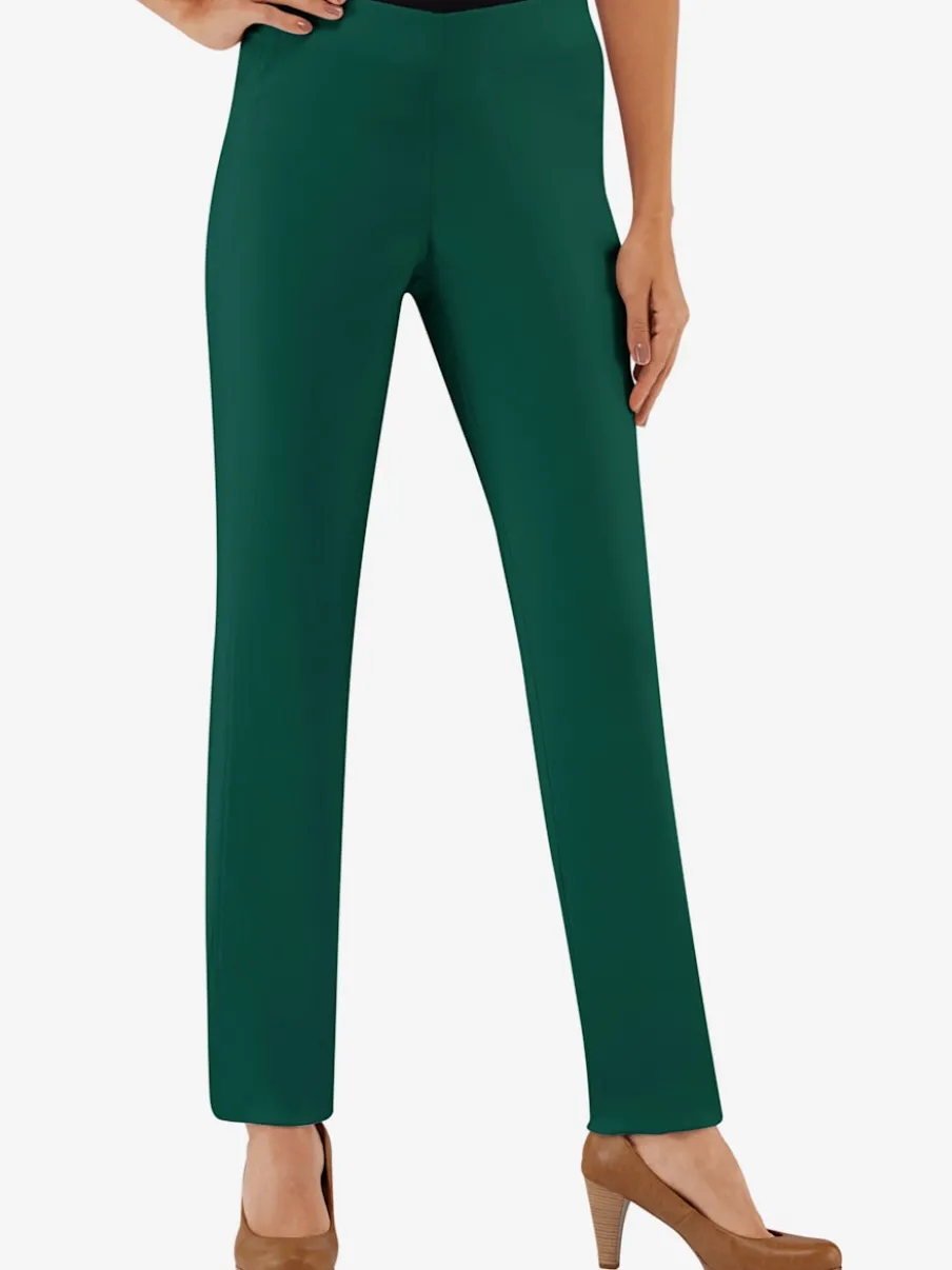 Pantalons unis avec ceinture élastique confortable extensible