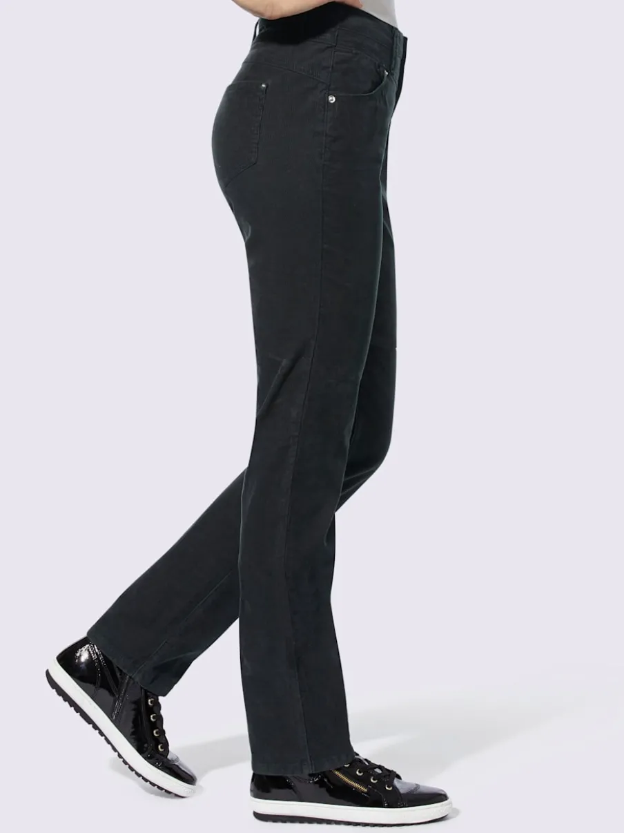 Pantalons velours côtelé coupe droite et confortable
