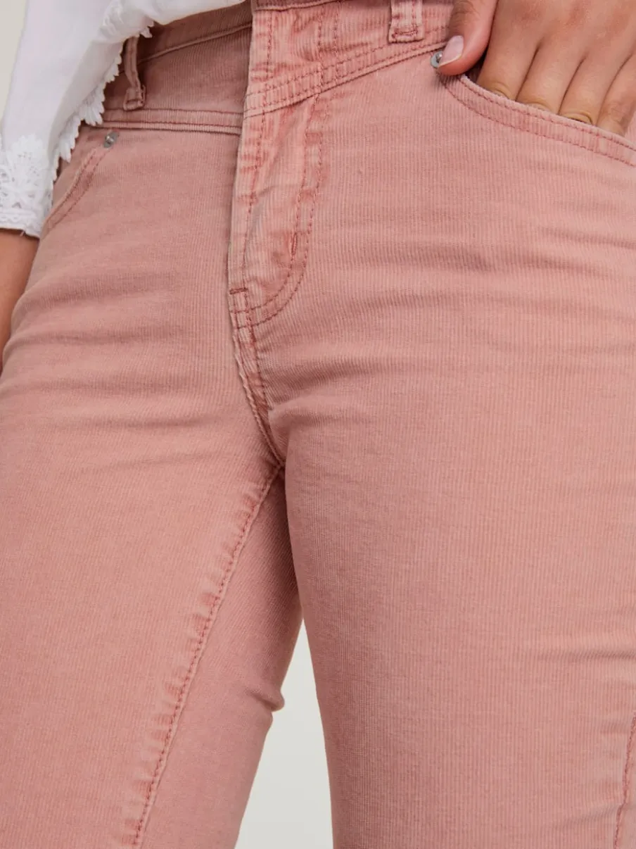 Pantalons velours côtelé coupe droite et confortable