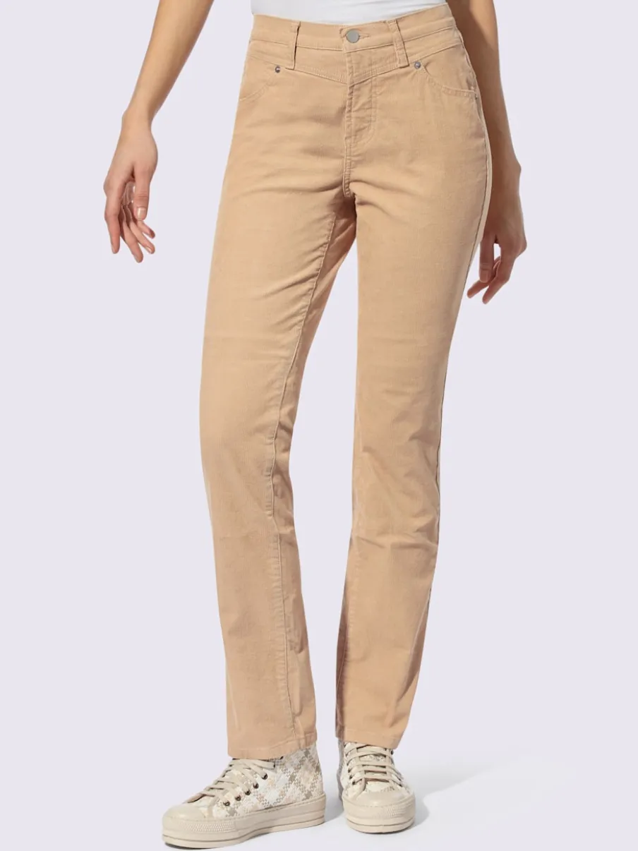 Pantalons velours côtelé coupe droite et confortable