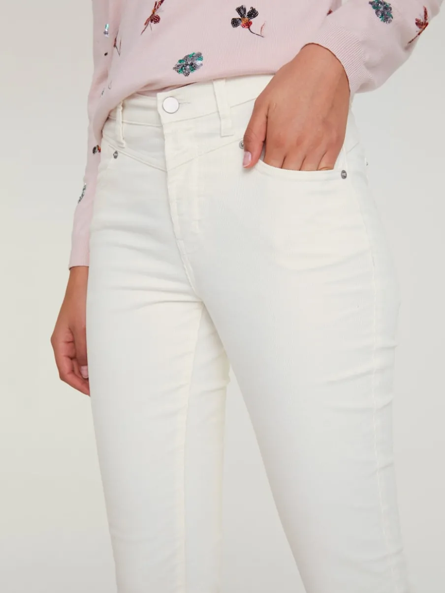 Pantalons velours côtelé coupe droite et confortable