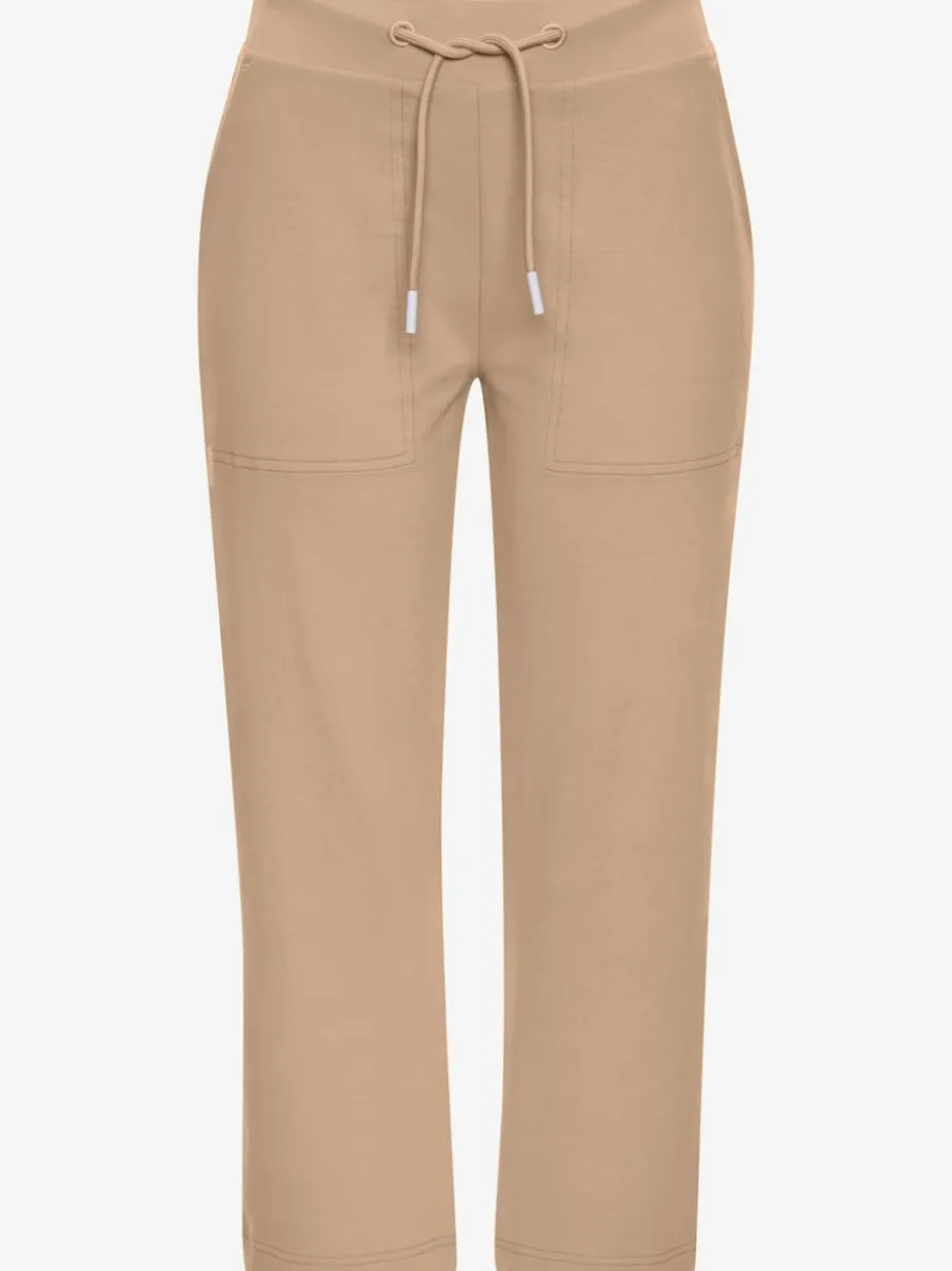 Pantalon sweat 7/8 avec ceinture élastique et poches confortables