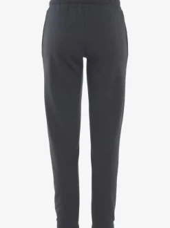 Pantalon sweat avec logo brodé et poches latérales fendues
