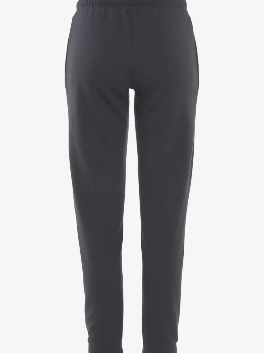 Pantalon sweat avec logo brodé et poches latérales fendues