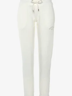 Pantalon sweat avec logo brodé et poches latérales fendues