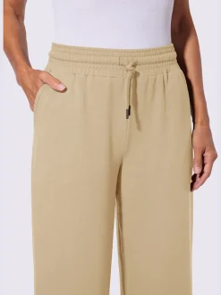 Pantalon sweat court avec ceinture élastique et poches