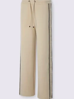 Pantalon sweat à rayures galon avec ceinture élastique et poches latérales