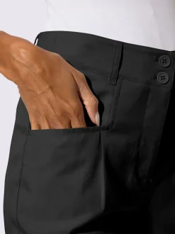 Pantalon taille haute à petits plis avec poches raglan