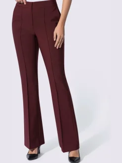 Pantalon tailleur avec nervures et poches latérales
