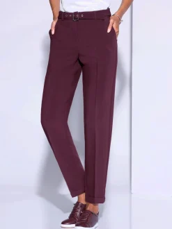 Pantalon tailleur léger avec ceinture et poches discrètes
