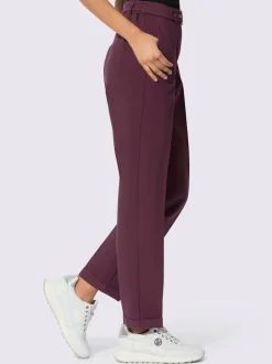 Pantalon tailleur léger avec ceinture et poches discrètes
