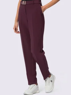 Pantalon tailleur léger avec ceinture et poches discrètes