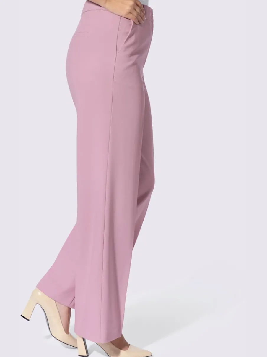 Pantalon tailleur plis repassés, effet affinant