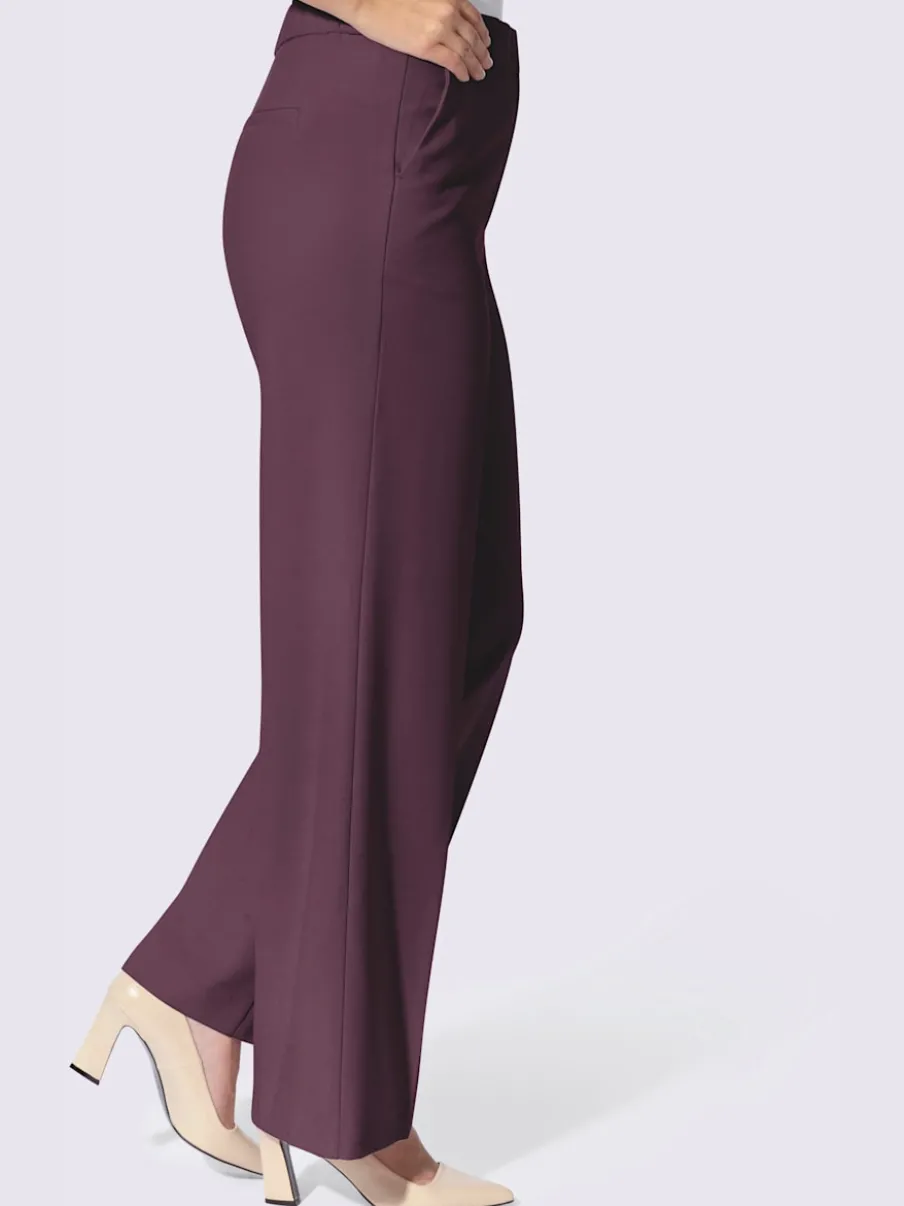 Pantalon tailleur plis repassés, effet affinant