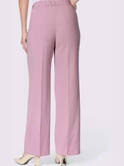 Pantalon tailleur plis repassés, effet affinant