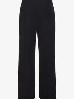 Pantalon tailleur à plis repassés avec ceinture élastique ajustable