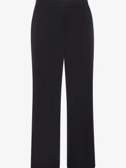 Pantalon tailleur à plis repassés avec ceinture élastique ajustable